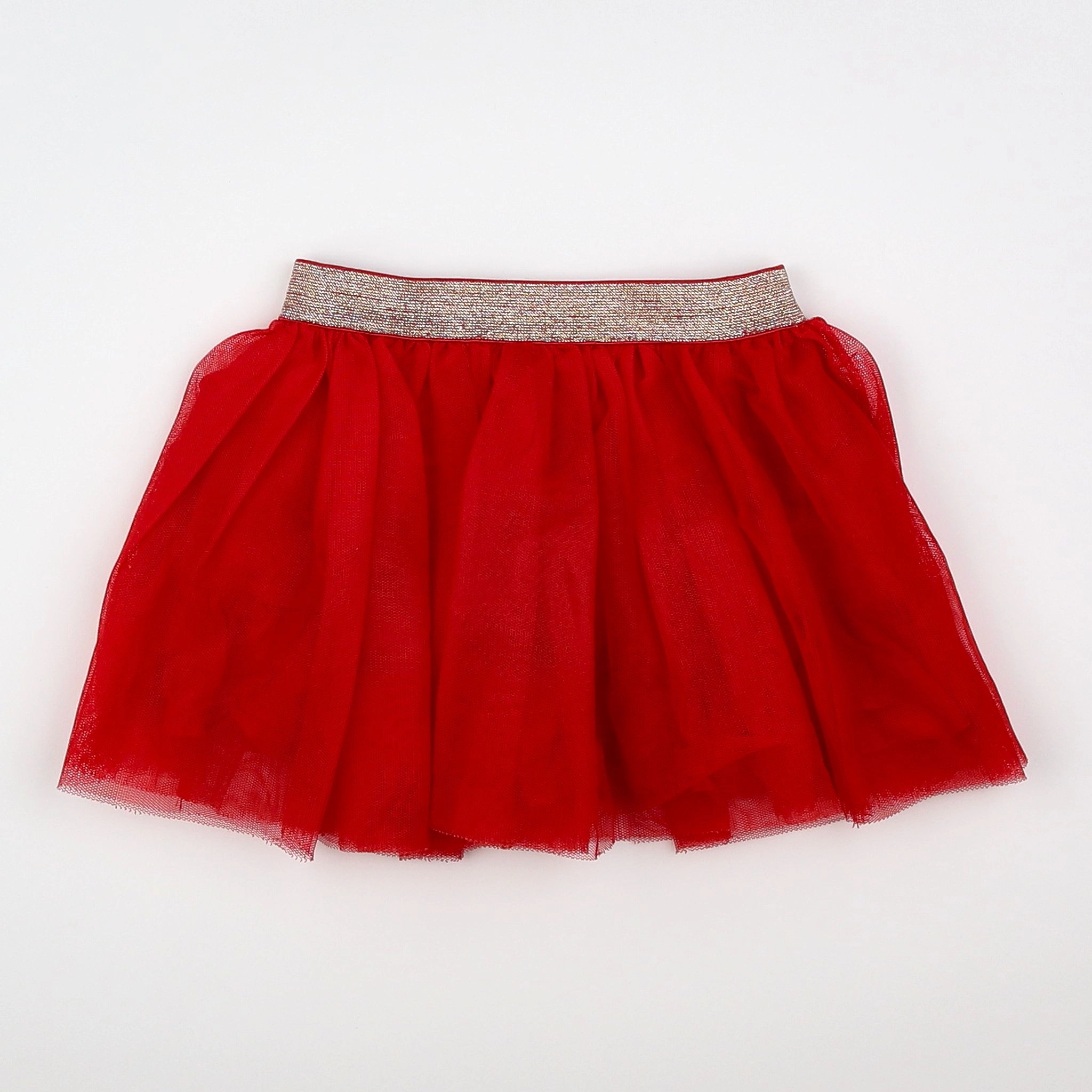 Vertbaudet - jupe rouge - 18 mois